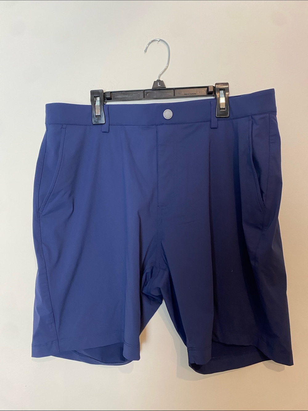 Redvanly HANOVER PULL-ON SHORT Navy Blue 7" Inseam Performance Stretch Size L - Picture 2 of 6